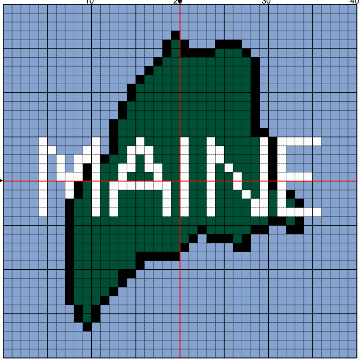 "Maine" Cozy Insert Chart Digital Download Evergreen Needlepoint