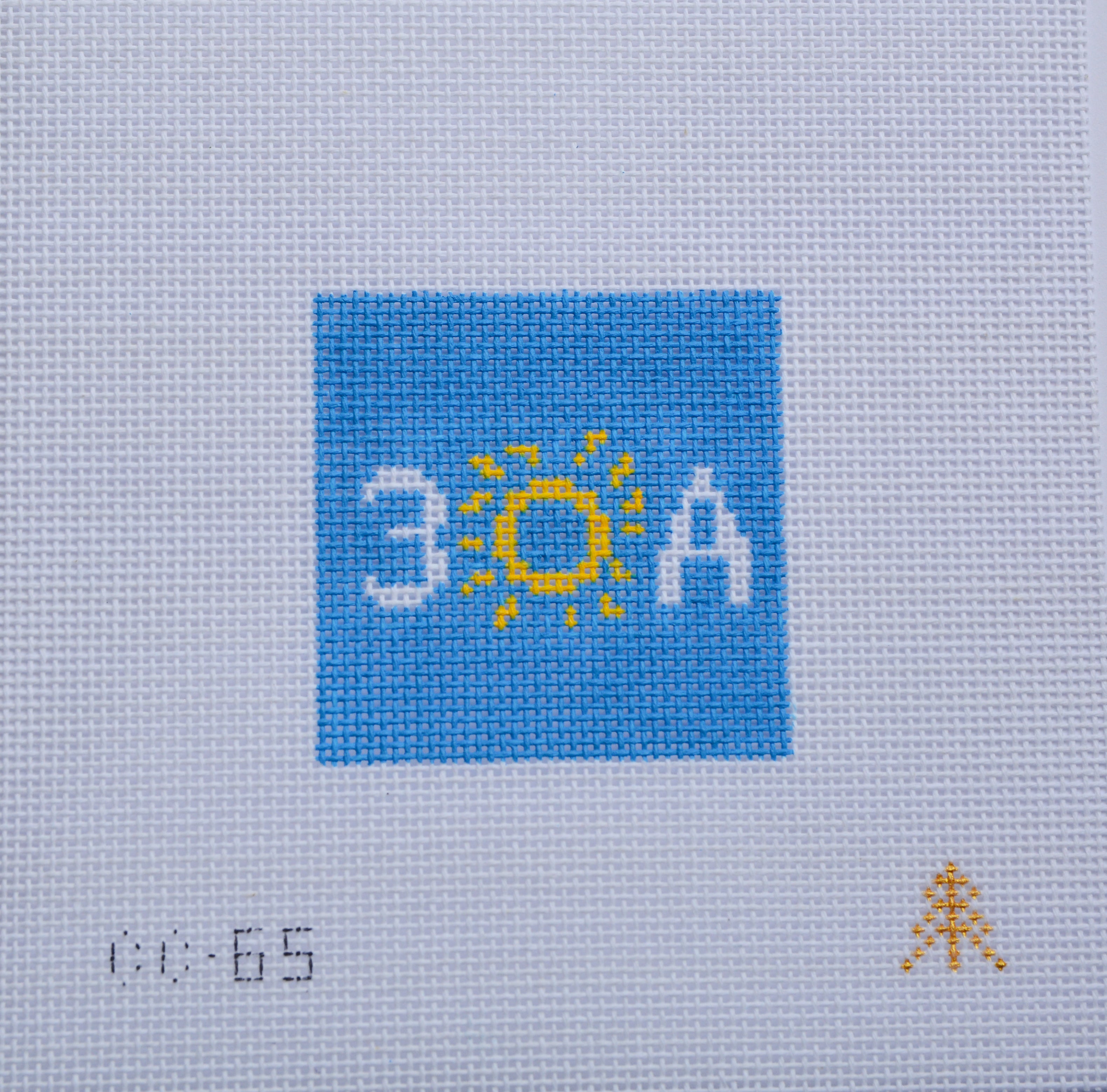 30A Beach Needlepoint Canvas Insert for Can Cozy