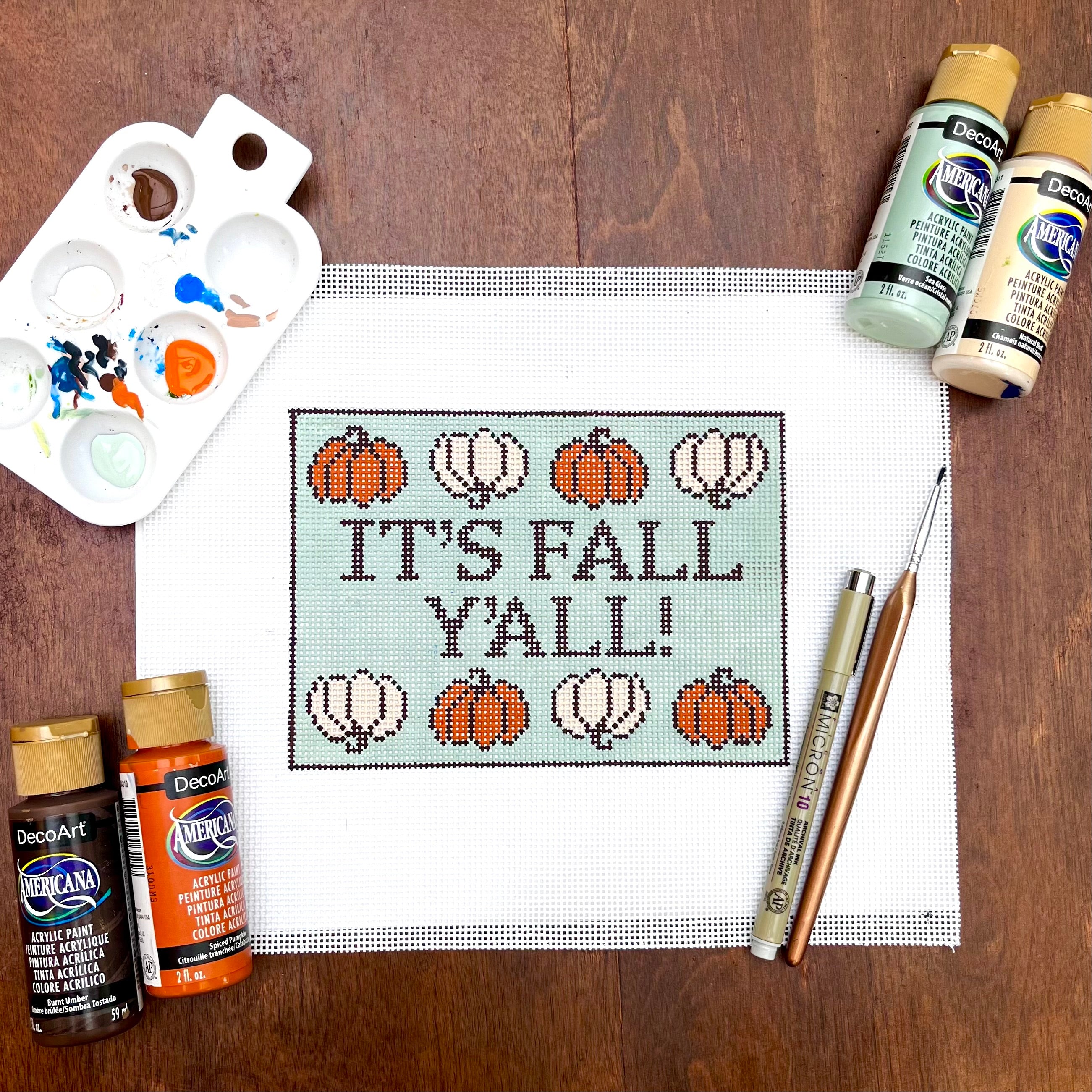 Needlepoint Canvas Painting Class- Virtual with Live Instruction