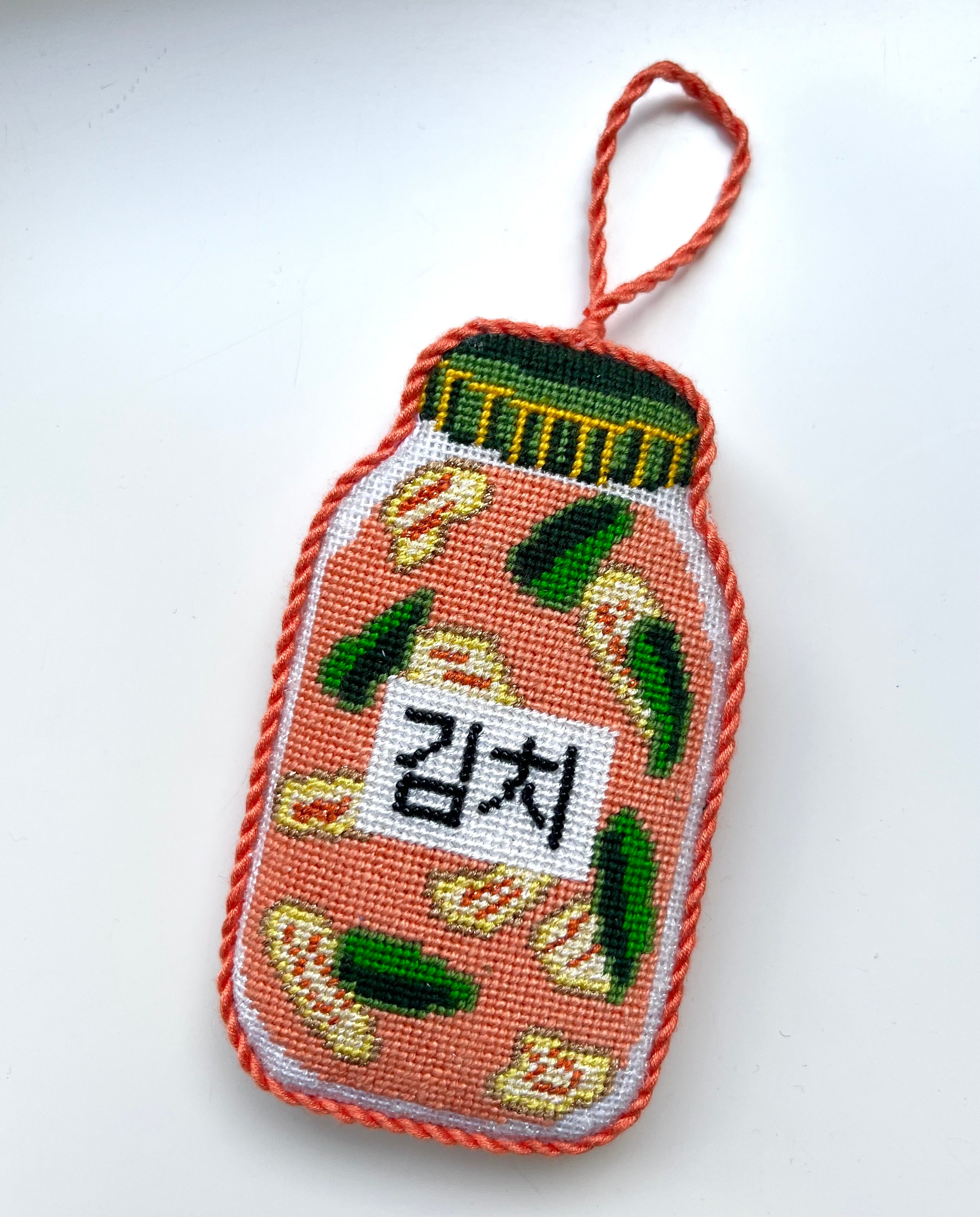 Kimchi Handpainted Needlepoint Canvas- 18 count