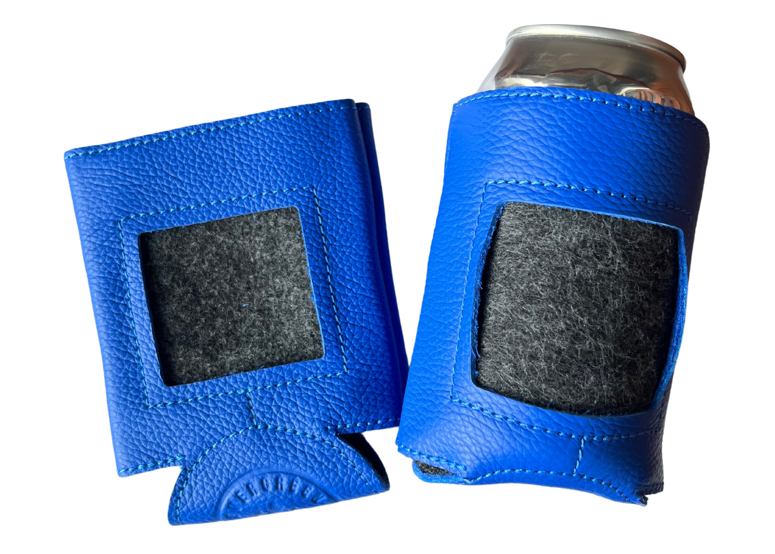 Self-Finishing Leather Can Cozy for Needlepoint, Standard Can, Colors