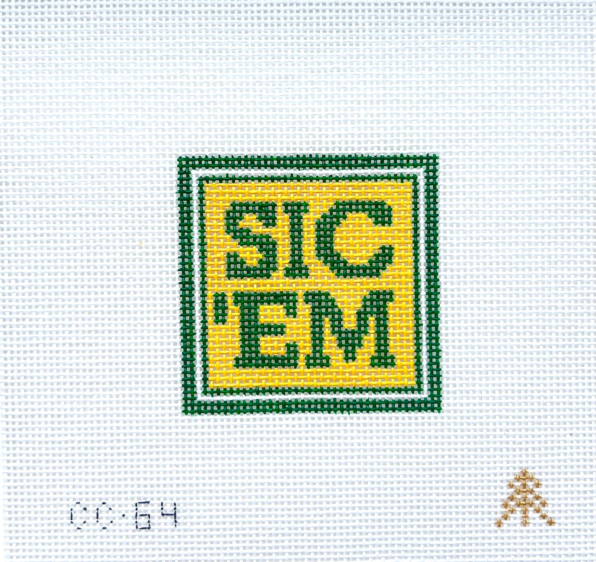 Sec Em Sic 'Em Baylor Needlepoint Canvas Insert for Can Cozy – Evergreen ...