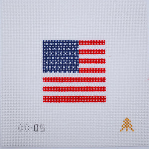 American Flag Needlepoint Canvas Insert for Can Cozy
