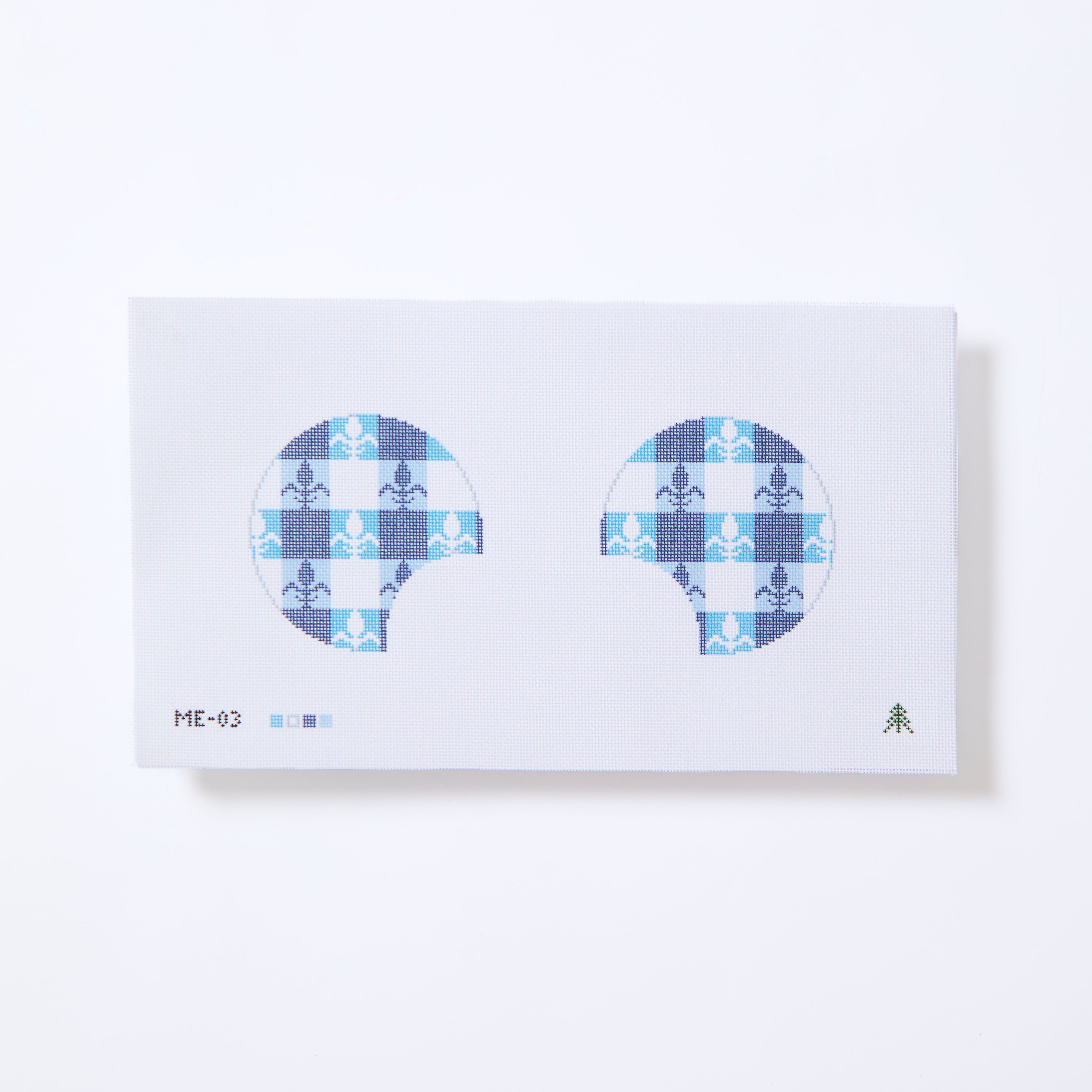 Mouse Ears- Anyone Can Cook- Blue Fleur de Lis- 18 count