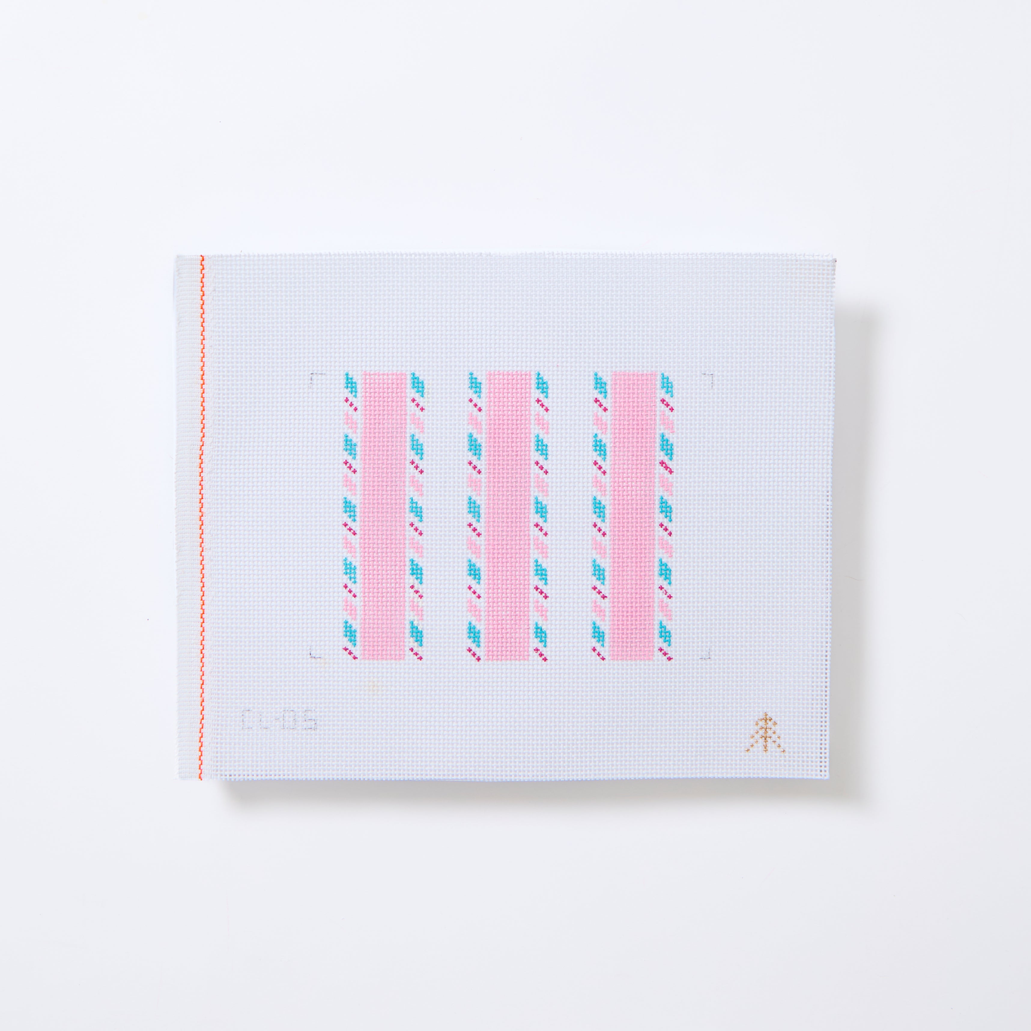 Candy Stripe Confectionary Wall Handpainted Needlepoint Canvas- Park Bag Collection