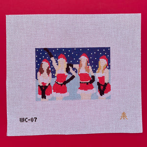 Very Merry Mean Girls Inspired Handpainted Needlepoint Canvas- 18 count