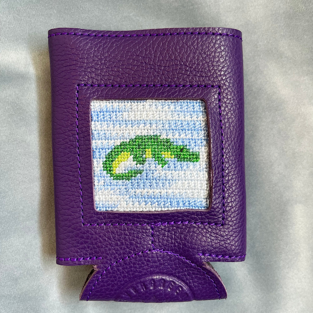Alligator Canvas Insert for Can Cozy – Evergreen Needlepoint