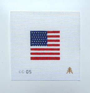 American Flag Needlepoint Canvas Insert for Can Cozy