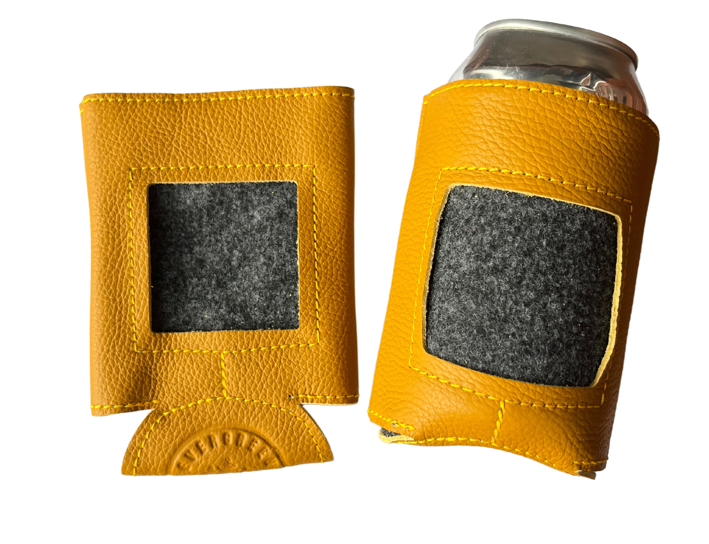 Self-Finishing Leather Can Cozy for Needlepoint, Standard Can, Colors