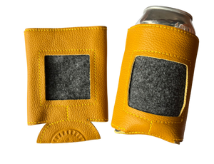 Self-Finishing Leather Can Cozy for Needlepoint, Standard Can, Colors