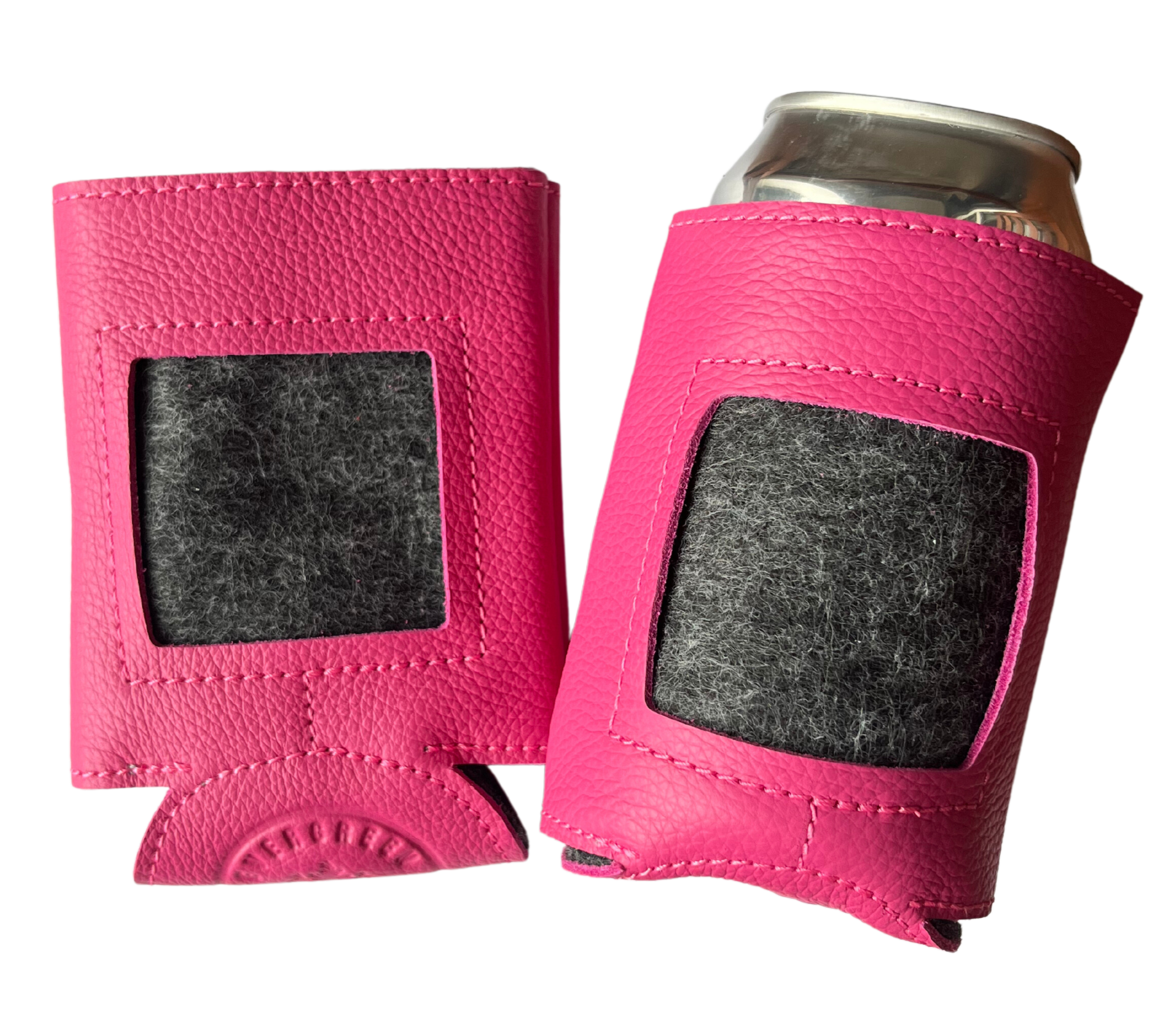 Self-Finishing Leather Can Cozy for Needlepoint, Standard Can, Colors