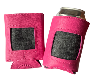 Self-Finishing Leather Can Cozy for Needlepoint, Standard Can, Colors