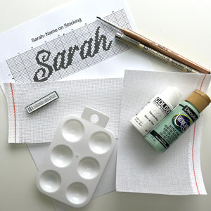 Paint It Yourself: Needlepoint Stocking Names Virtual Class