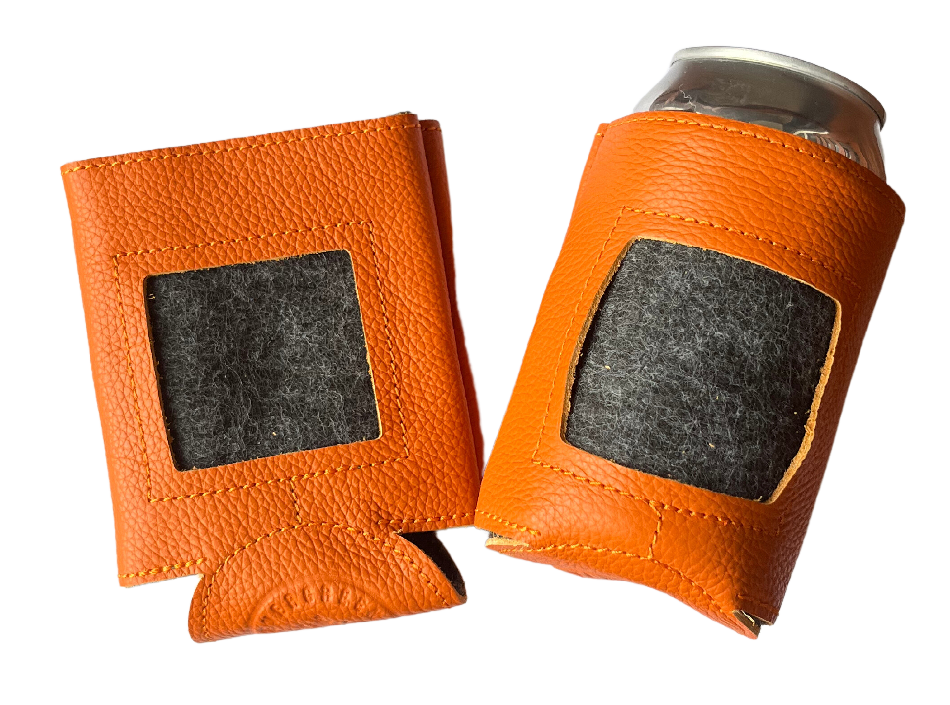 Self-Finishing Leather Can Cozy for Needlepoint, Standard Can, Colors