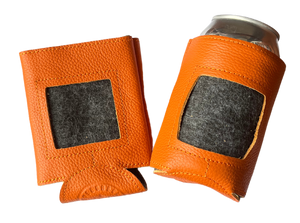 Self-Finishing Leather Can Cozy for Needlepoint, Standard Can, Colors