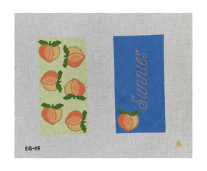 Peaches Handpainted Needlepoint Eyeglass Case Canvas