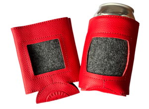 Self-Finishing Leather Can Cozy for Needlepoint, Standard Can, Colors