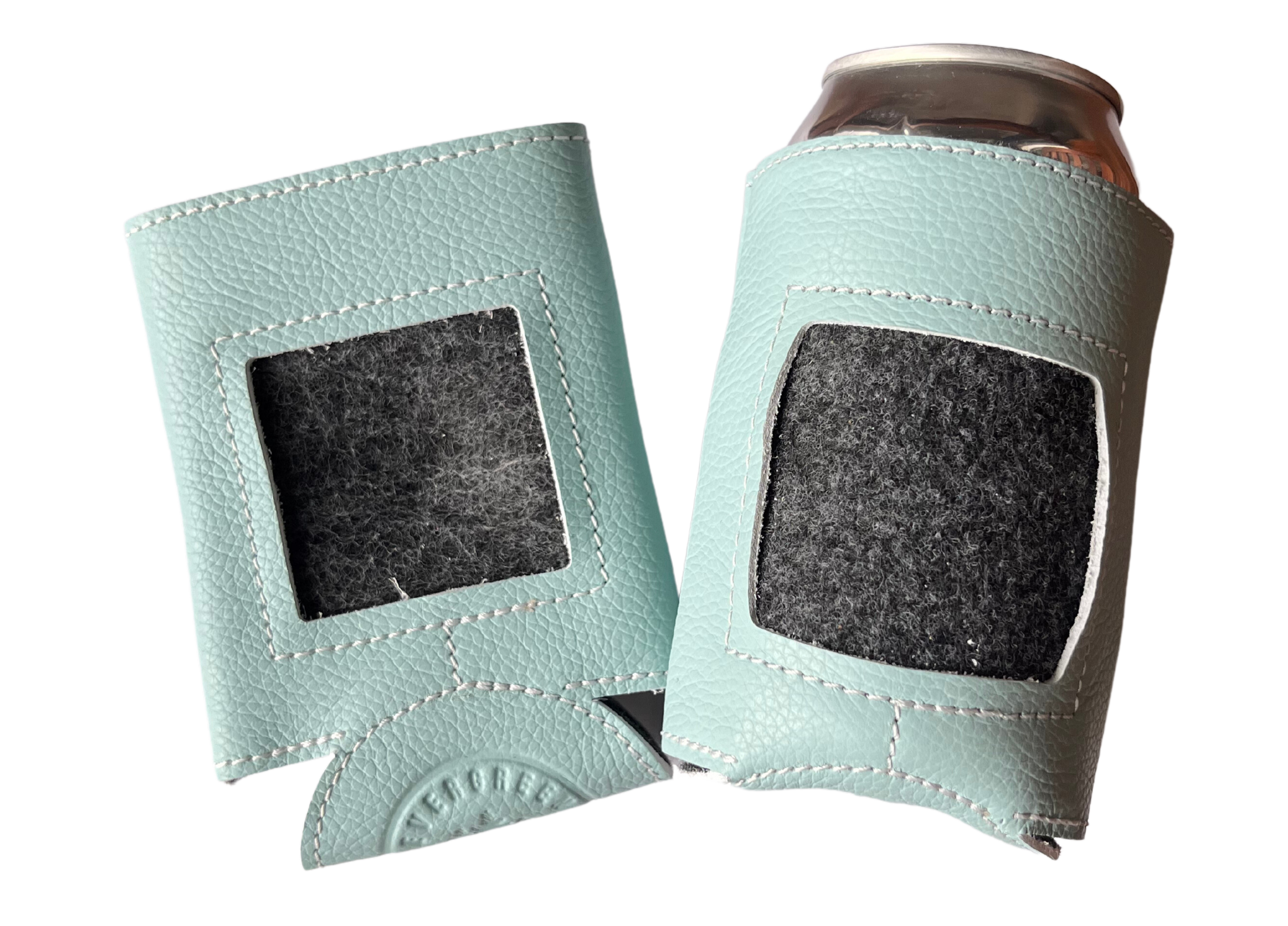Self-Finishing Leather Can Cozy for Needlepoint, Standard Can, Colors