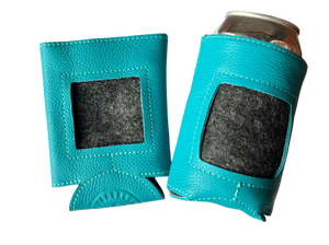 Self-Finishing Leather Can Cozy for Needlepoint, Standard Can, Colors