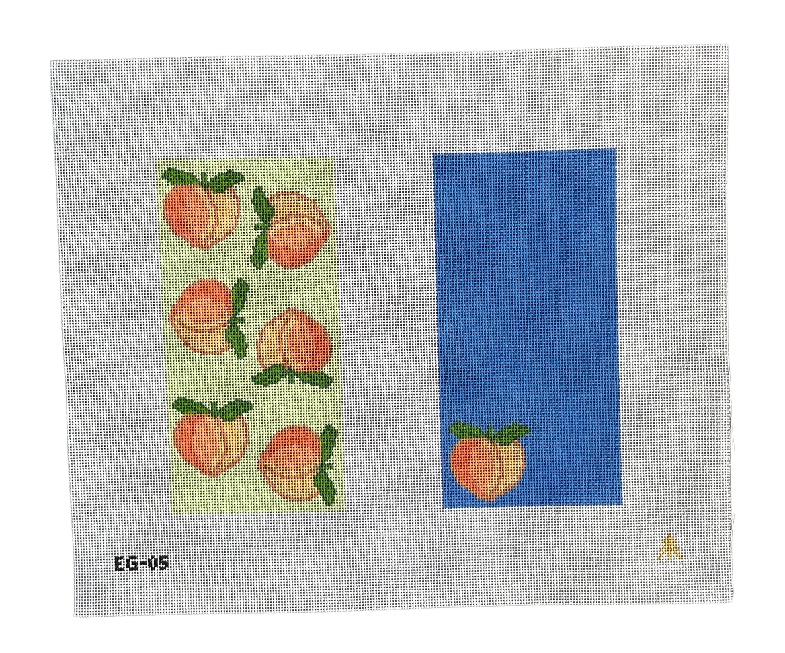 Peaches Handpainted Needlepoint Eyeglass Case Canvas