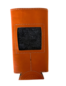 Self-Finishing Leather Can Cozy for Needlepoint, Slim 12 oz. Can, Classics