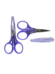 Lilac Curved Blade Needlepoint Scissors with Cap - TSA Approved