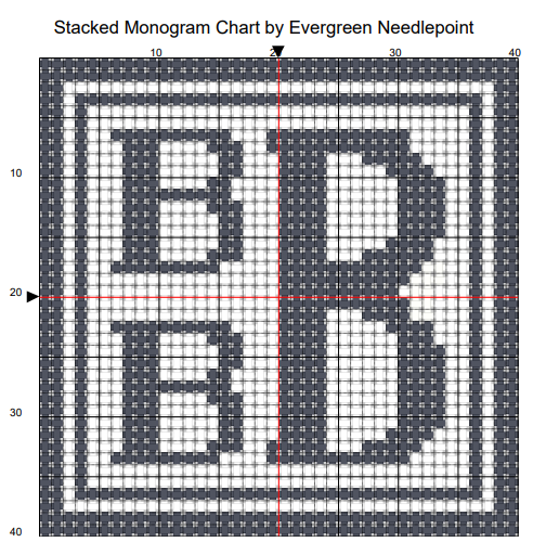 Stacked Monogram Chart- Digital Download