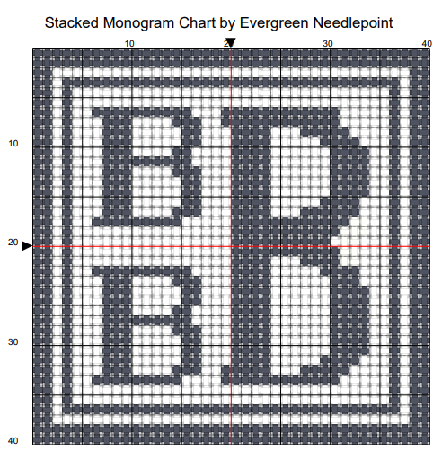 Stacked Monogram Chart- Digital Download – Evergreen Needlepoint