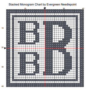 Monogram Graph Stacked Monogram Chart- Digital Download – Evergreen Needlepoint