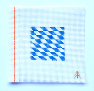 Bavarian (German) Flag Needlepoint Canvas Insert for Can Cozy