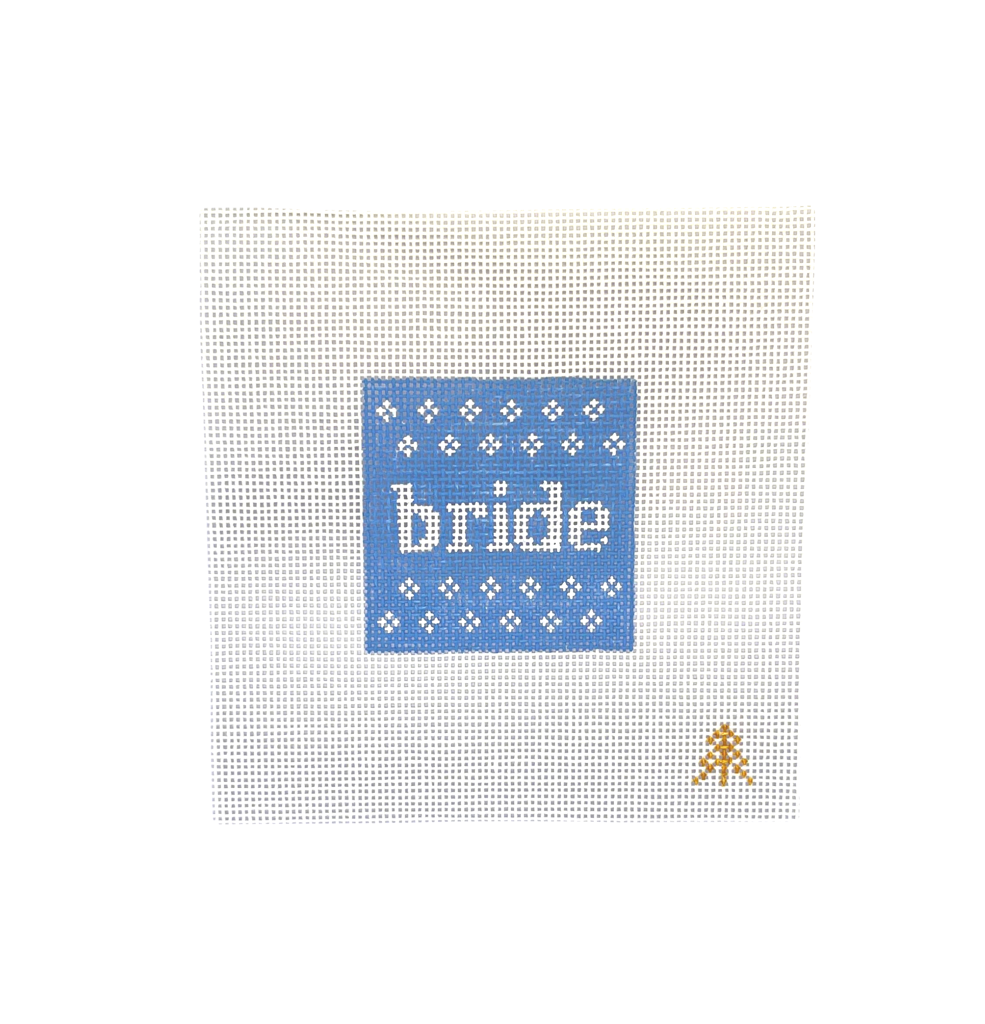 Bride Needlepoint Canvas Insert for Can Cozy