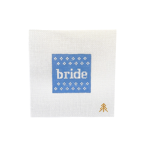 Bride Needlepoint Canvas Insert for Can Cozy