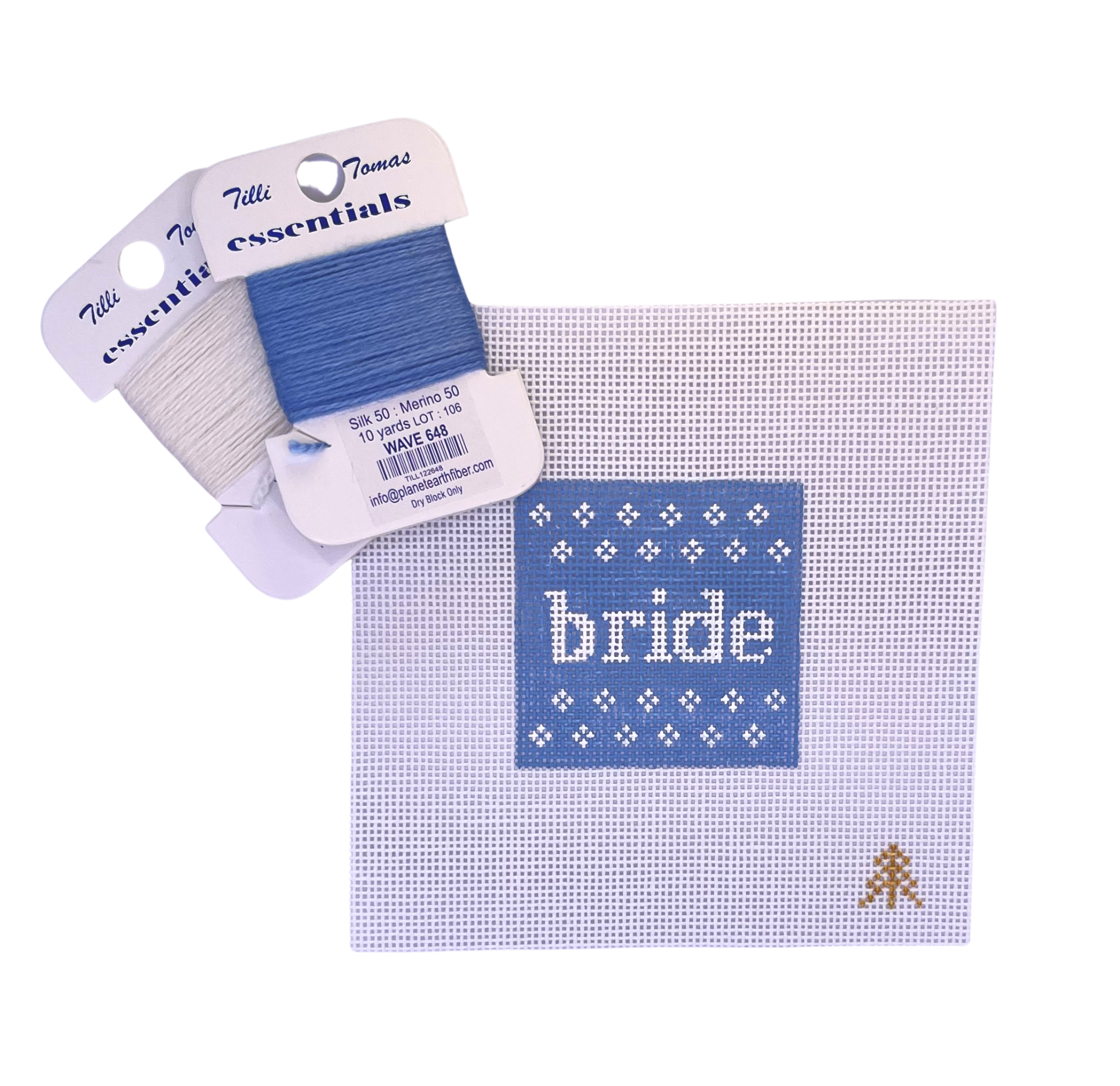 Bride Needlepoint Canvas Insert for Can Cozy