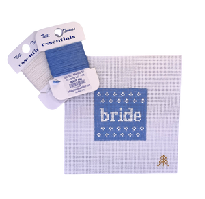 Bride Needlepoint Canvas Insert for Can Cozy