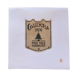 Columbia Inn Sign from White Christmas Handpainted Needlepoint Canvas