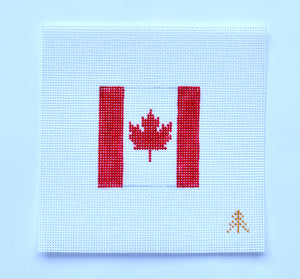Canada Flag Needlepoint Canvas Insert for Can Cozy