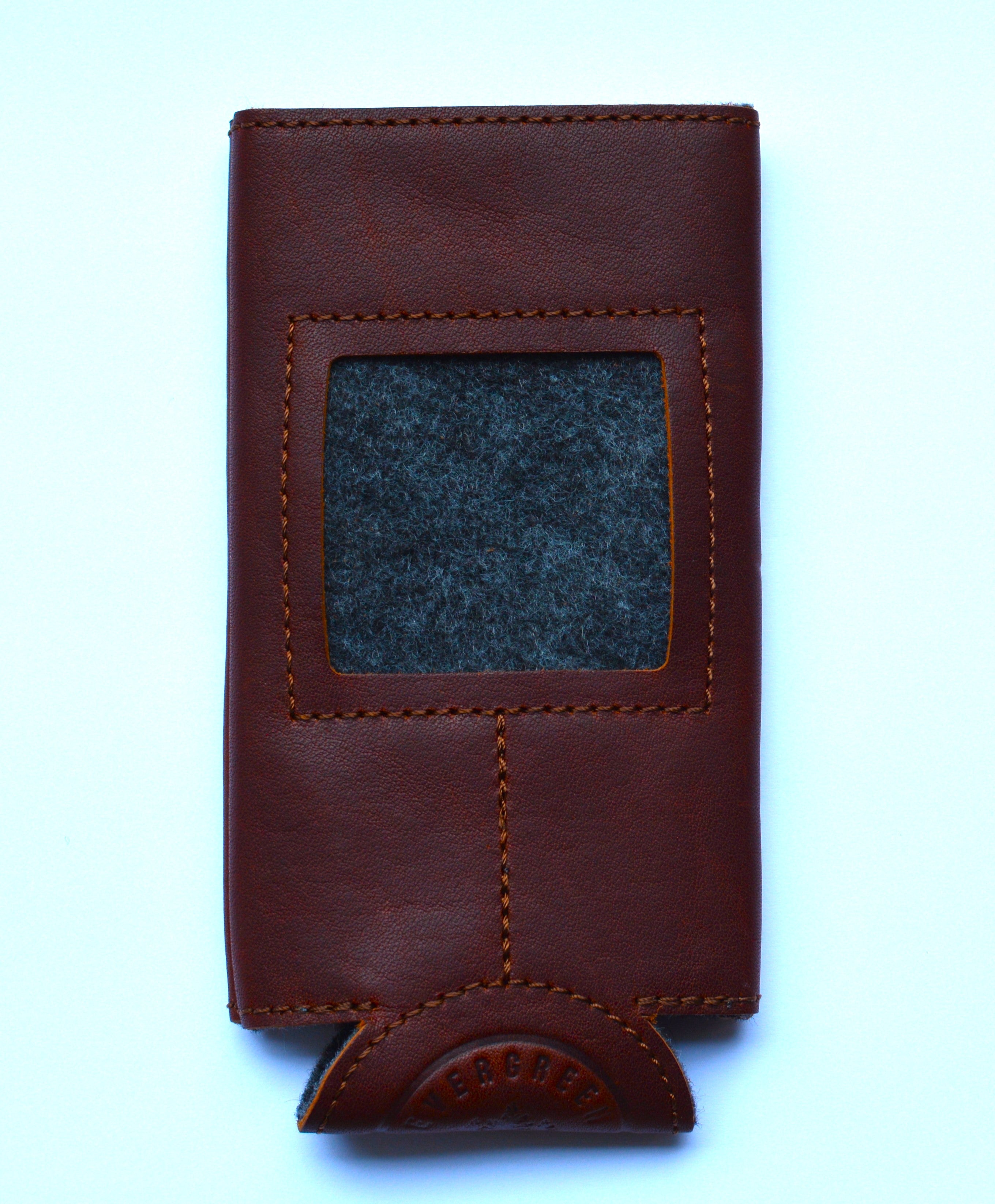 Self-Finishing Leather Can Cozy for Needlepoint, Slim 12 oz. Can, Classics
