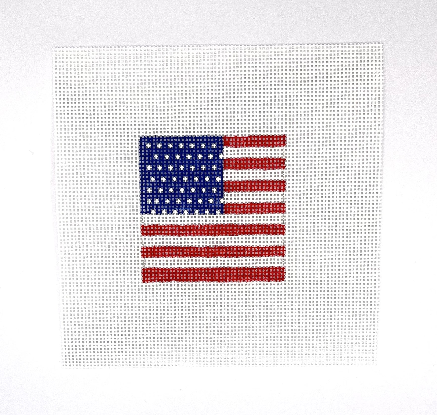 American Flag Needlepoint Canvas Insert for Can Cozy