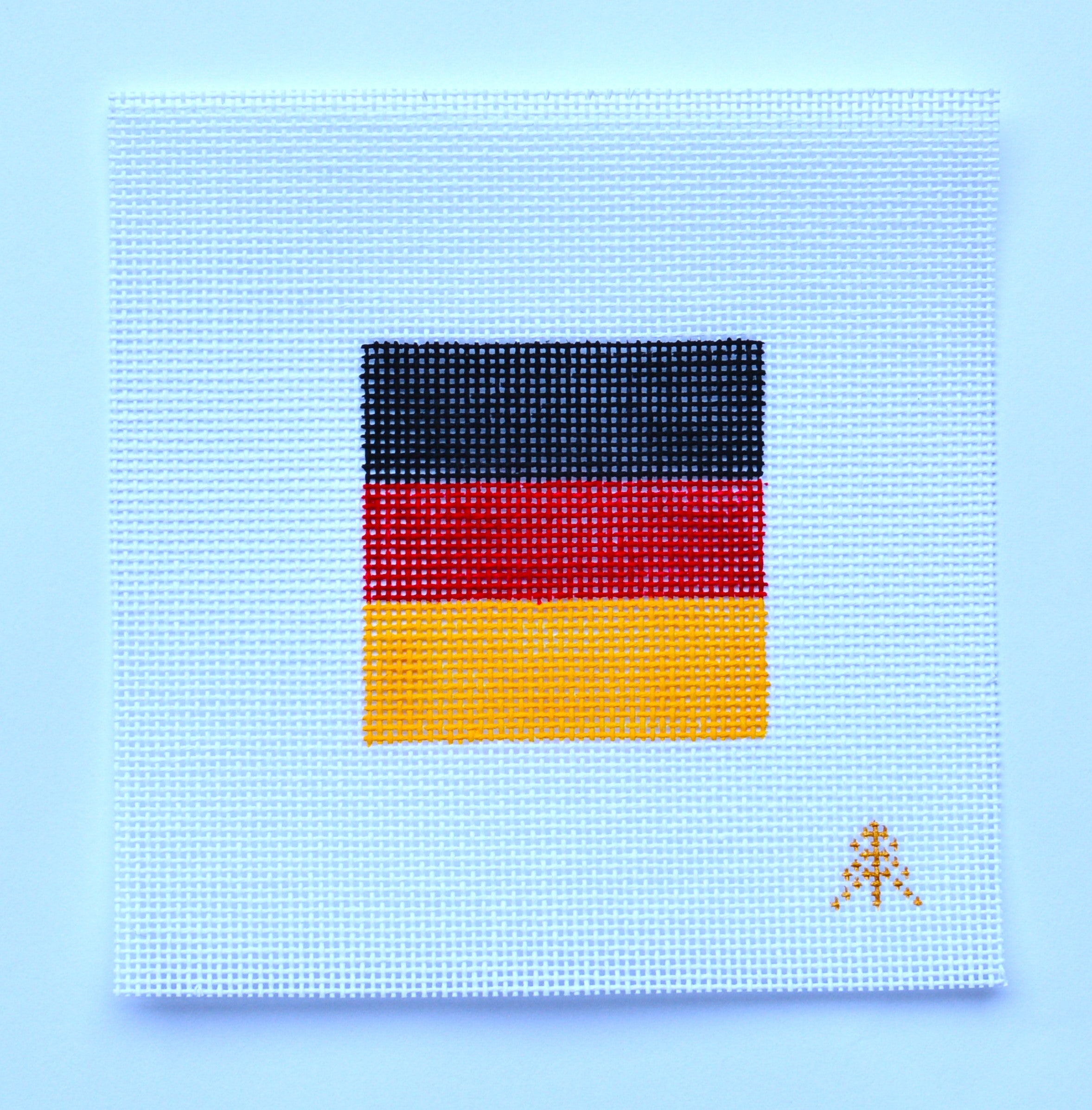 German Flag Needlepoint Canvas Insert for Can Cozy