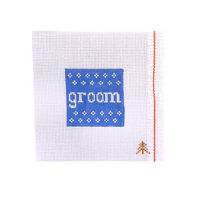 Groom Needlepoint Canvas Insert for Can Cozy
