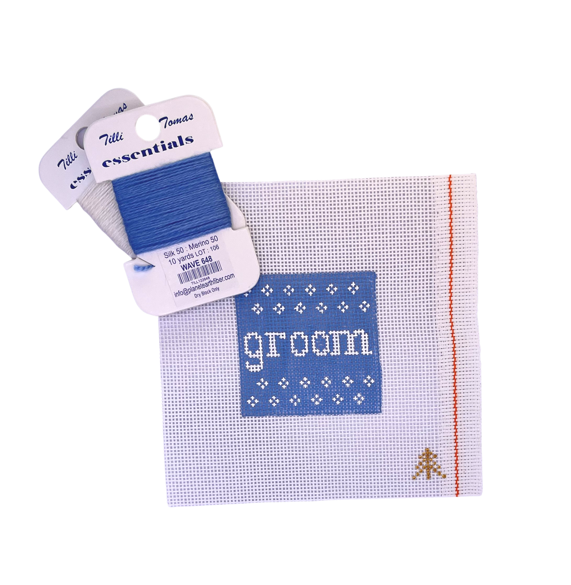 Groom Needlepoint Canvas Insert for Can Cozy