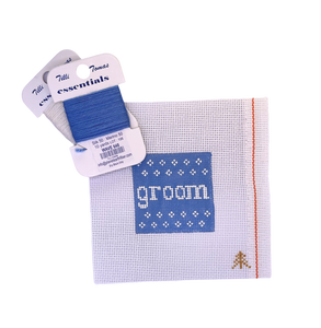 Groom Needlepoint Canvas Insert for Can Cozy