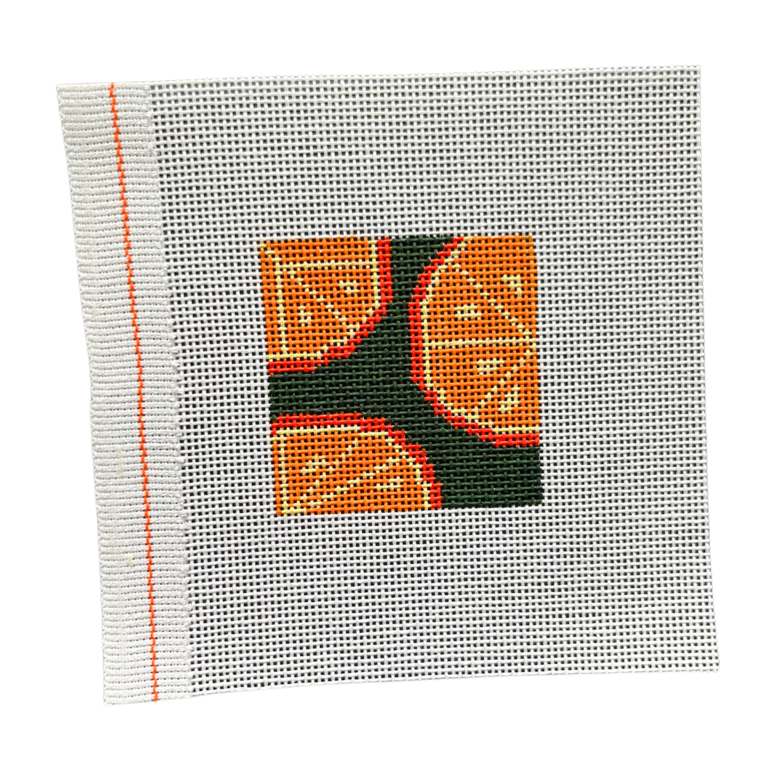 Oranges Needlepoint Canvas Insert for Can Cozy