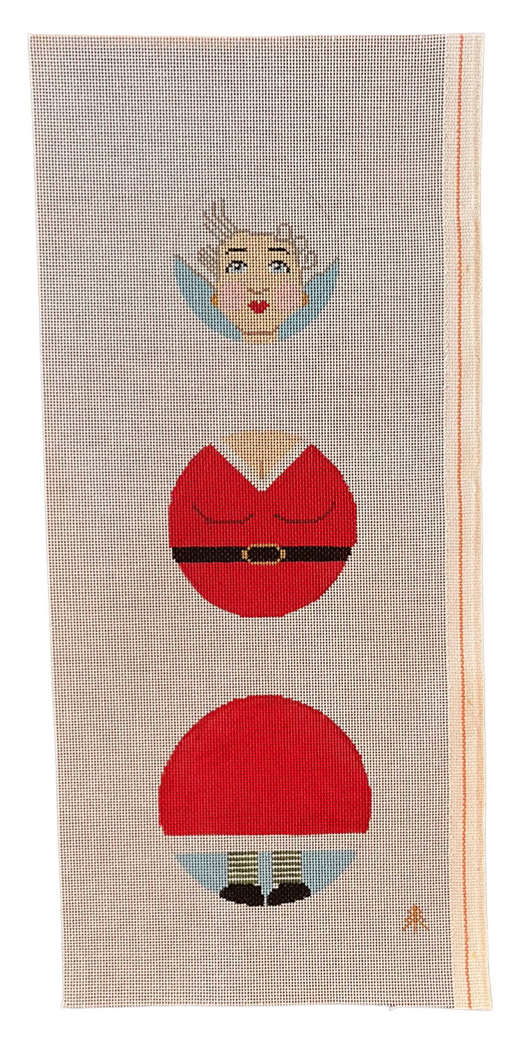 Mrs. Claus Dangle Handpainted Needlepoint Canvas