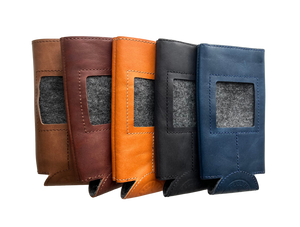 Self-Finishing Leather Can Cozy for Needlepoint, Slim 12 oz. Can, Classics