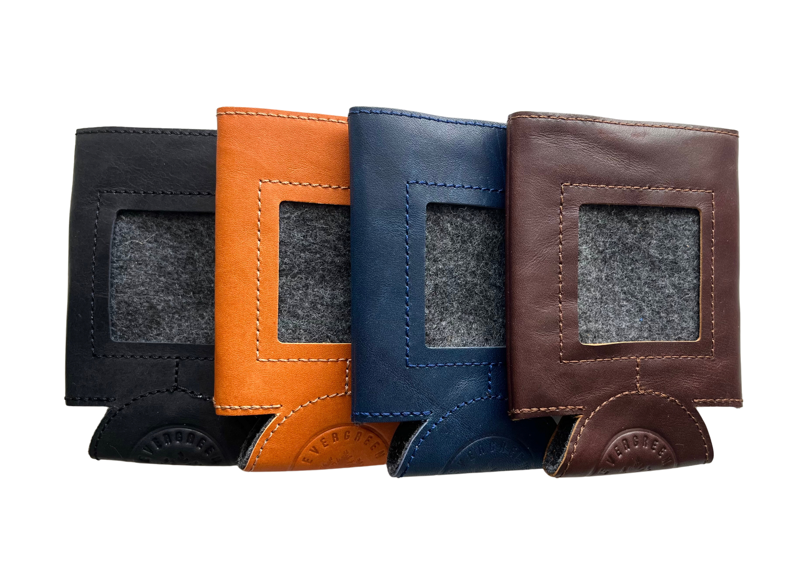 Self-Finishing Leather Can Cozy for Needlepoint, Standard Can, Classics