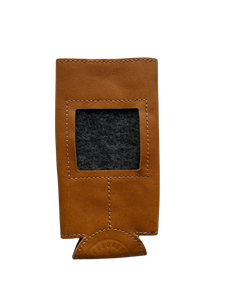 Self-Finishing Leather Can Cozy for Needlepoint, Slim 12 oz. Can, Classics