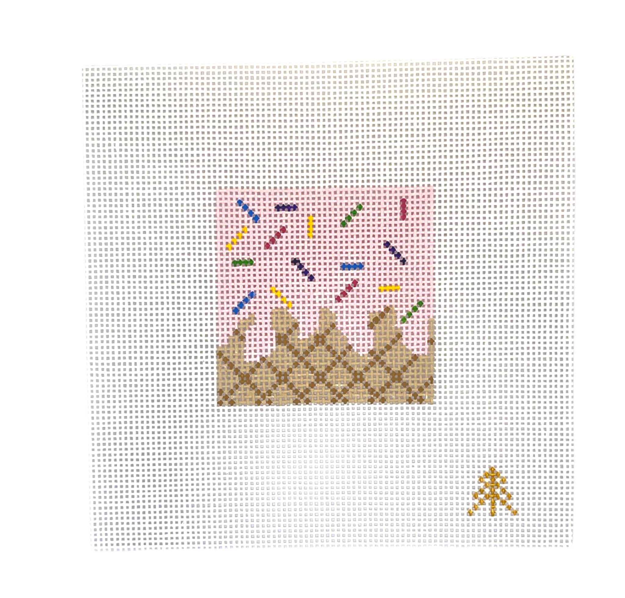 Ice Cream Needlepoint Canvas Insert for Can Cozy