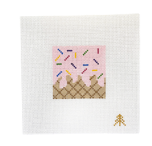 Ice Cream Needlepoint Canvas Insert for Can Cozy