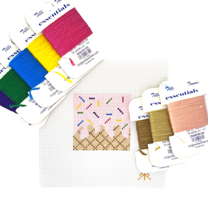 Ice Cream Needlepoint Canvas Insert for Can Cozy